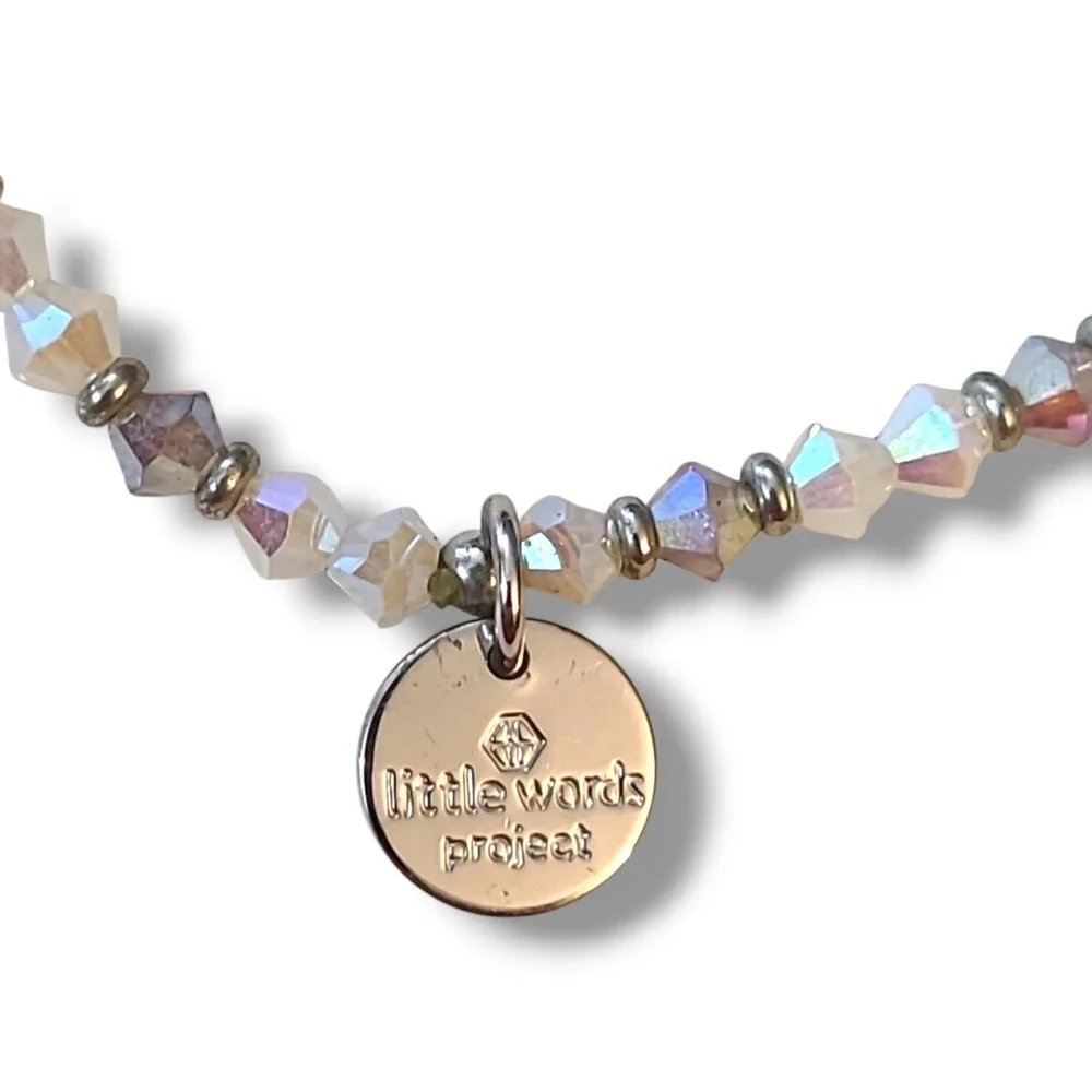 Little Words Project‎ GRANDMA Beaded Stretch Bracelet Crystal Gift Inspirational